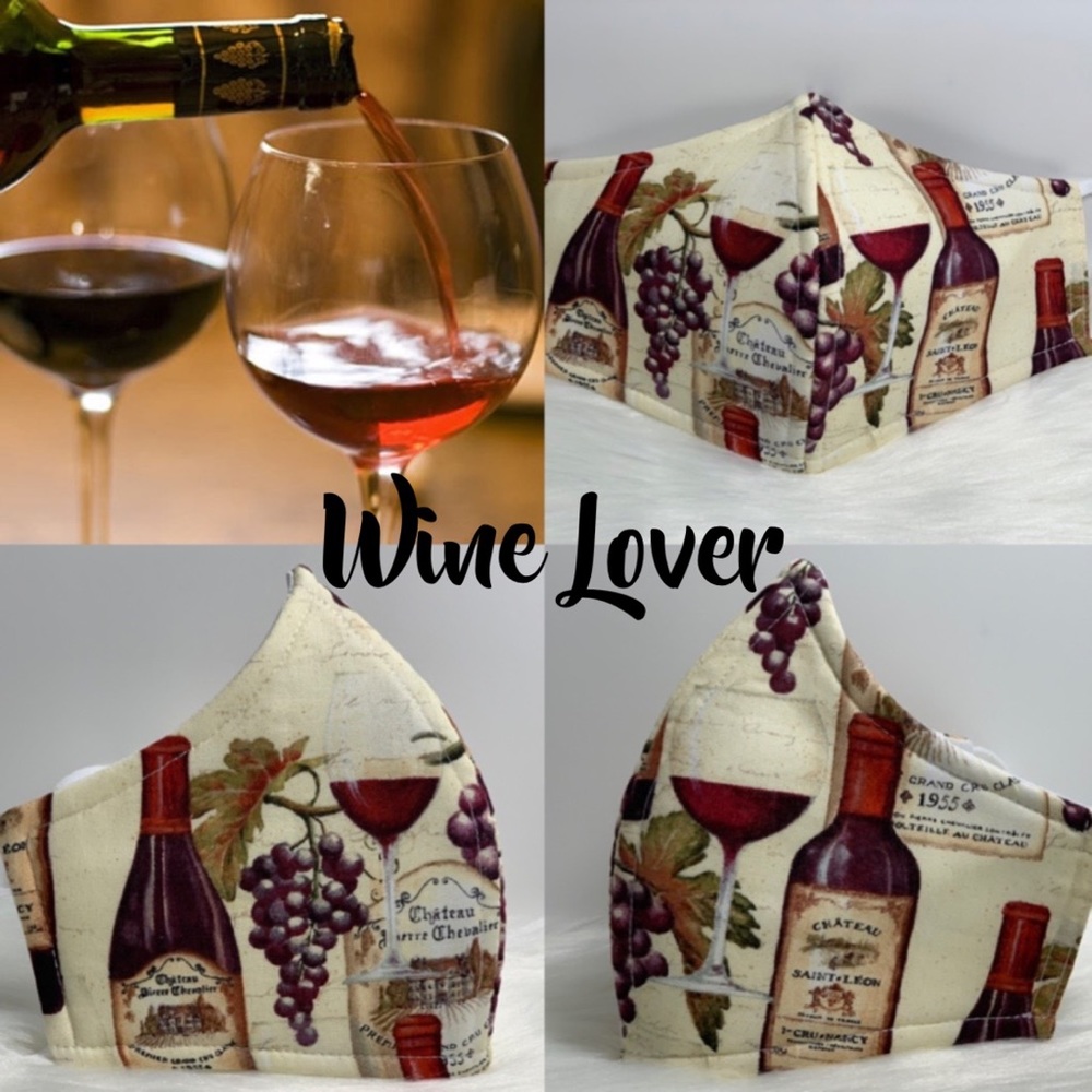 Wine Lover's Designer adult face mask